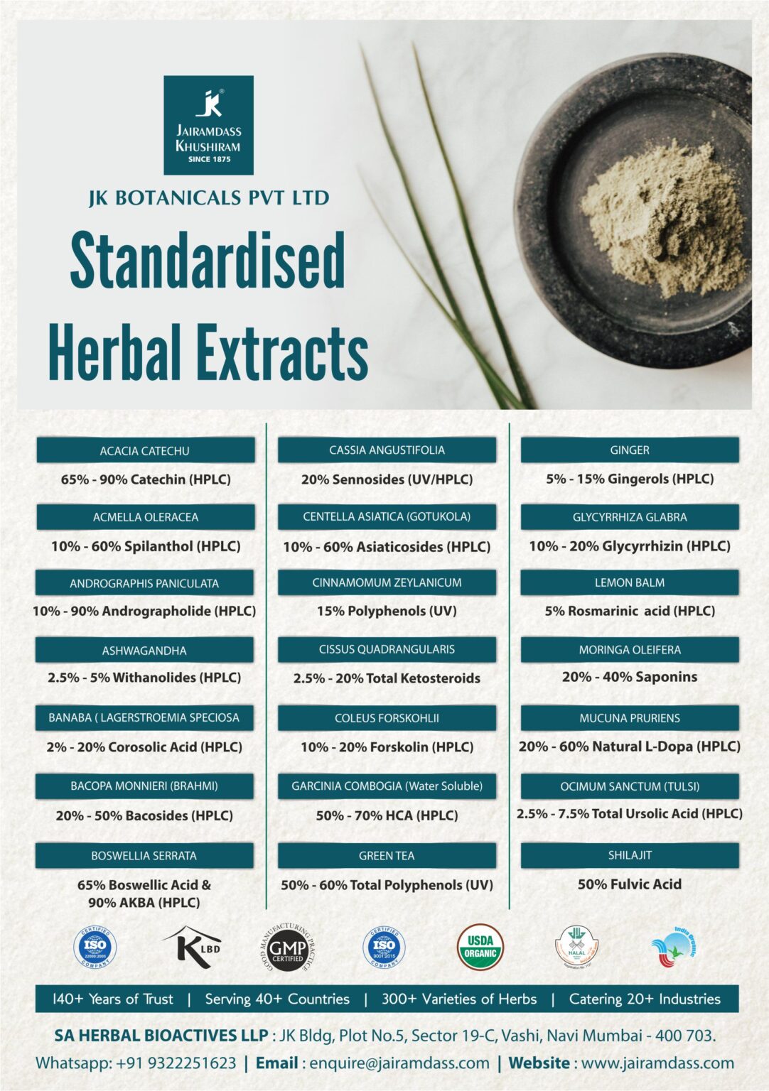 Jairamdass Khushiram Botanical Powder Herbal Extract